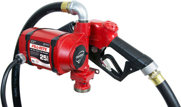 Imagen de FILL-RITE NX25-DDCNB-AA 12V / 24V 25 GPM BOMBA DE TRANSFERENCIA DE COMBUSTIBLE CONTINUA DE TRABAJO MONTADA CON MANGUERA DE DESCARGA Y BOQUILLA AUTOMÁTICA, ROJA