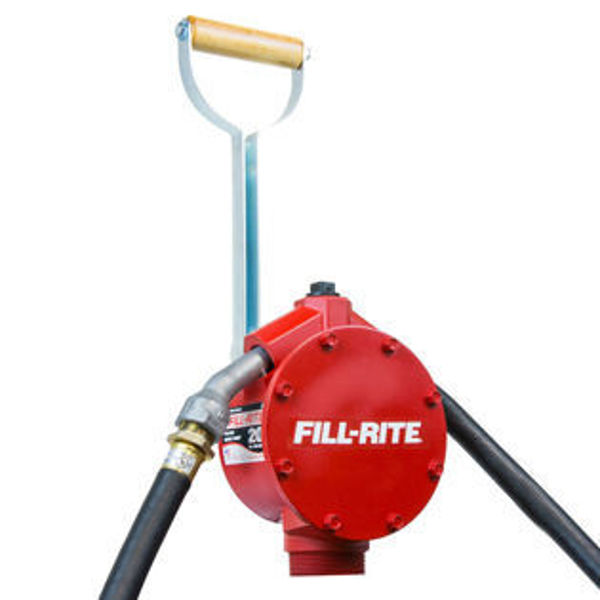 Imagen de FILL-RITE - BOMBA DE MANO GIRATORIA, FR152 - PISTÓN CON BOQUILLA Y MANGUERA, ROJO