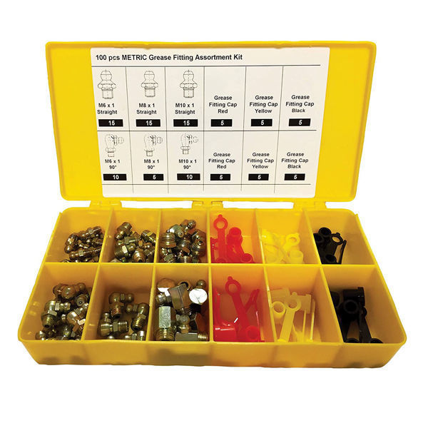 Imagen de NATIONAL SPENCER/ZEE LINE 10066 MÉTRICO GRASA FITTING KIT– 100-PC.