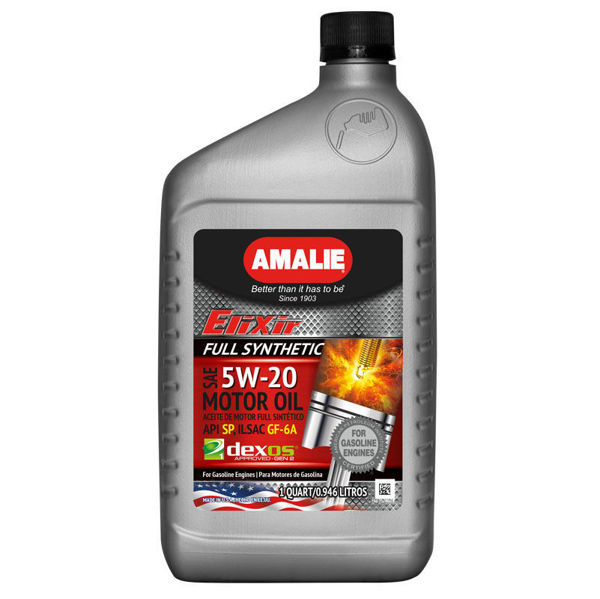 Imagen de AMALIE ELIXIR 5W-20 DEXOS1 SINTÉTICO ACEITE COMPLETO (12/1 QT.)